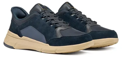 Image de Geox - Baskets pour hommes, couleur bleu marine, modèle Vittour Plus, taille 42