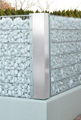 Produktbild von Eckverbinder für Gabionenwand Easy - Ausführung: verzinkt, Höhe: 103 cm
