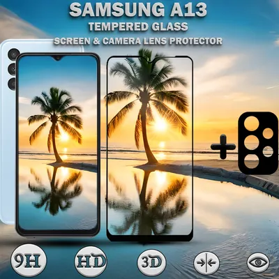 Obrázek produktu pro Ochranný kryt displeje a objektivu Samsung Galaxy A13 z tvrzeného skla 9H
