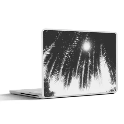 Produktbild von MuchoWow® Laptop Aufkleber Sticker Cover Palmenblätter - Tropisch - Sonne - Palme 31x22.5 cm - Laptop-Deko