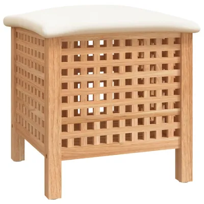 Obrázok produktu pre vidaXL Kúpeľňová stolička 48x47,5x52 cm z masívneho dreva orech