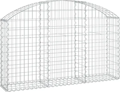 Obrázok produktu pre vidaXL Gabión s vysokým oblúkom 150x30x80/100 cm Pozinkované železo