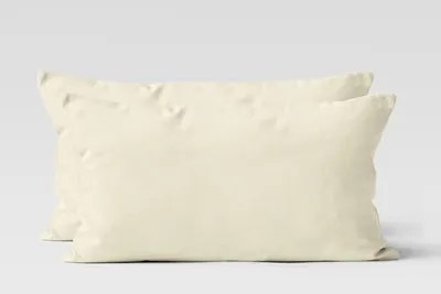 Produktbild von Jersey Kissenhüllen 2er Set 100% Baumwolle superweich Kopfkissenhülle Bettkissenbezug Kopfkissenbezug Kissenbezug 40x80 cm natur
