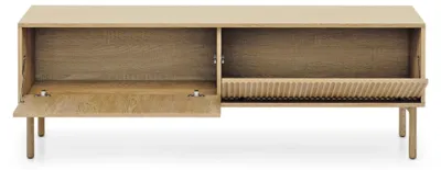 Image de Selsey Tavo - Meuble TV bas à 2 portes, chêne Cremona, 153 cm