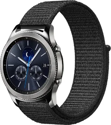 Produktbild von imoshion Nylonarmband für das Samsung Galaxy Watch 3 (45 mm) / Watch (46 mm) / Gear S3 Frontier / Gear S3 Classic (22 mm) - Schwarz