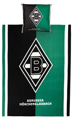 Produktbild von Borussia Mönchengladbach Fan-Bundle Kissen & Fleecedecke gestreift