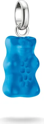 Immagine prodotto di Ciondolo charm, orsetto dorato in vetro, blu, in argento - Thomas Sabo Modello: CC1275-017-1