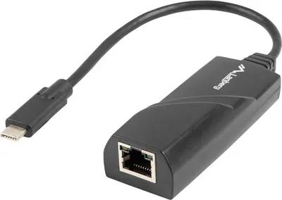 Produktbild von LANBERG USB->RJ45 Netzwerkkarte USB-C 3.1 1x RJ45 1GB Kabel