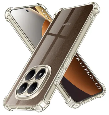 Produktbild von Techsuit – Stoßfestes transparentes Silikon-Schutzcase für Xiaomi Redmi Note 15 Pro+ 5G / Poco M8 Pro 5G – transparent