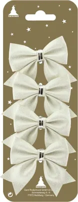 Produktbild von Schleifen weiß 7 x 4,5 cm, 4 Stück