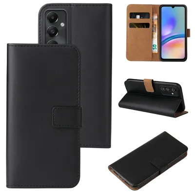 Produktbild von Handyhülle für Samsung Galaxy A05s Klapphülle Bookcase Flip Cover Hülle Handy Tasche Etui Farbe: Schwarz