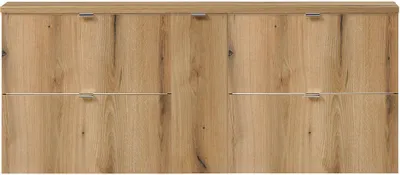 Obrázok produktu pre Dvojité umývadlo "Skelbolu" 140x60x40 cm s 1 dverami a 4 zásuvkami dub