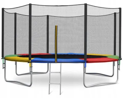 Produktbild von Trampoline – Hüpfkissen – Gartentrampoline – Spielgeräte – Durchmesser: 404 cm – Mit Sicherheitsnetz