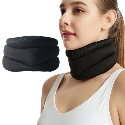 Imagen del producto de Almohada de apoyo para el cuello, suave, ajustable, transpirable, de color , ideal para dormir y viajar