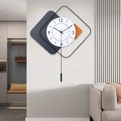 Obrázok produktu pre tiché náramkové hodinky s kyvadlom, čierne, 48,3 x 61 cm, napájané batériami
