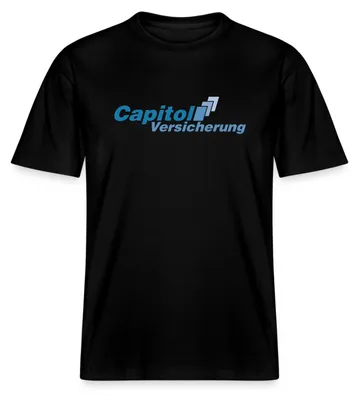 Produktbild von Spreadshirt Stromberg Logo Capitol Versicherung Relaxed Fit Uni T-Shirt, XL, Schwarz