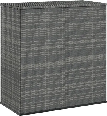 Produktbild von Garten-Kissenbox PE Rattan 100x49x103,5 cm Grau
