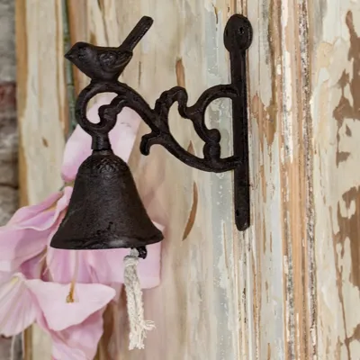 Produktbild von Stilvolle Glocke mit Vögelchen, Haustürglocke wie antik, im Landhausstil