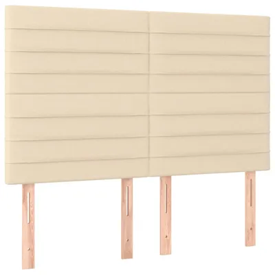 Image de vidaXL Têtes de lit 4 pcs. Crème 72x5x78/88 cm Tissu