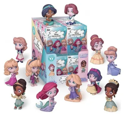 Obrázek produktu pro Sada figurek Funko Disney Mystery Minis, postavičky princezen v mangovém stylu, výška 5 cm, balení (12 kusů)