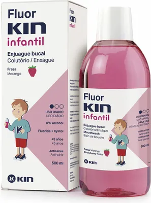 Zdjęcie produktu dla FLUORKIN INFANTIL płyn do płukania jamy ustnej przeciw próchnicy fresa 500 ml