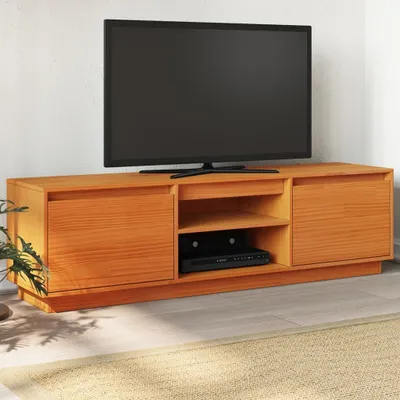 Productafbeelding van Maison Exclusive - TV-kast in wasbruin, 140x35x40 cm, massief grenenhout
