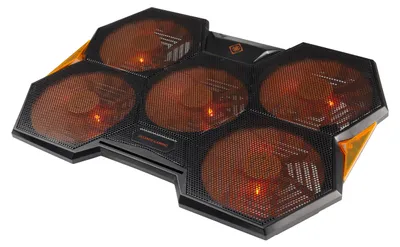Produktbild von Deltaco Gaming Laptop Kühler 1000-1300 RPM schwarz/orange