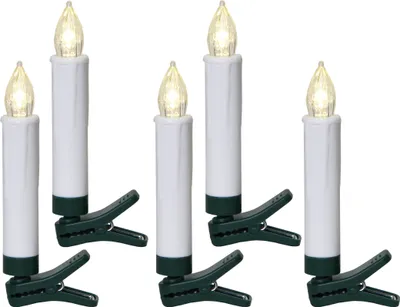 Image de STAR Trading Bougies LED pour sapin de Noël sans fil BASIS 10 BS ww extérieur