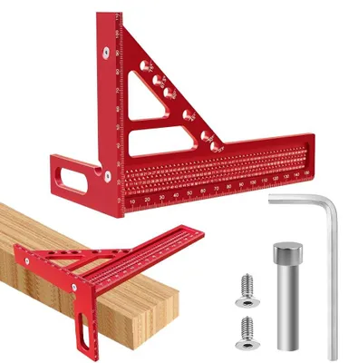 Image de Omgoods - Rapporteur d'angle en aluminium 3D, outil de mesure d'angle de précision