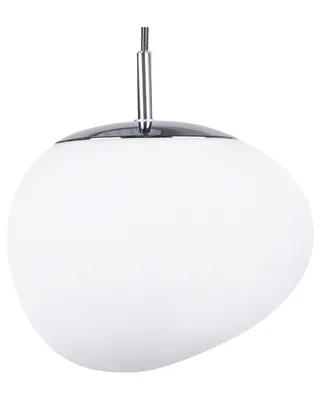 Zdjęcie produktu dla BELIANI Lampa sufitowa wisząca biała szklany nieregularny klosz nowoczesny Skandynawski dodatek do sypialni i salonu
