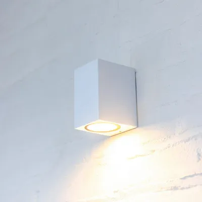 Image de HOFTRONIC - Applique murale LED dimmable GU10 IP65 Blanc carré
