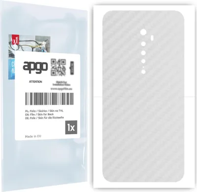 Produktbild von apgo Rückseite Schutzfolie für Oppo Reno2 -  Hinten Schutzfolie Carbon Transparent (durchsichtig), Rückseite Folie schützt vor Kratzern und Fingerabdrücken