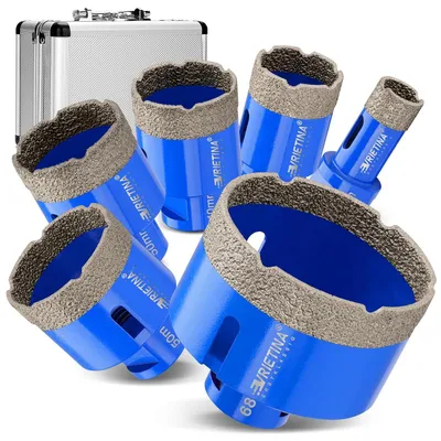 Diamantbohrer Set 5-tlg - Für Fliesen, Glas, Keramik, Granit 5-12mm