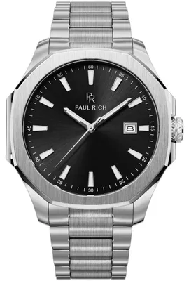 Obrázok produktu pre Pánske hodinky Paul Rich PR-46696 Mercer Astor strieborné a čierne, 40,5 mm, 5 ATM
