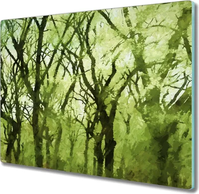 Produktbild von Coloray Schneidebrett Herdabdeckplatte 60x52 cm Kochplattenabdeckung Küchenbrett Hackbrett - Wald