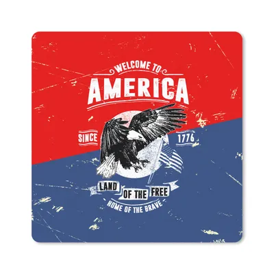Produktbild von MuchoWow® Mauspad Mousepad Jahrgang - Vogel - Amerika 30x30 cm - Mousepads - Maus Mat - Pad - Mausunterlage - Gaming