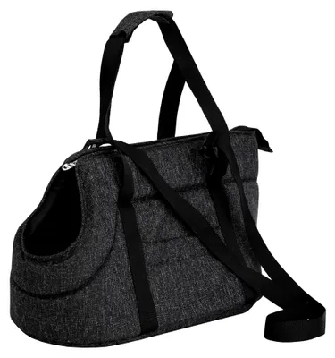 Produktbild von PillowPrim Hundetasche, Transportbox, Katzentasche, mit verstellbarem Schultergurt, mit Seitentaschen, Hände frei Reisetasche, Schwarz, 3: 30 x 50 x 32 cm