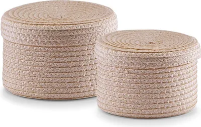 Image de Zeller Set de 2 paniers nature Panier de rangement Panier d'étagère