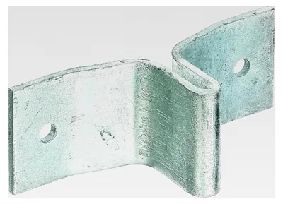 Produktbild von Lasche für Zaunpfosten aus T-Profil | feuerverzinkt | 114 x 40 mm