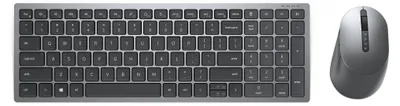Produktbild von DELL Pro Plus kompakte Tastatur und Maus – KM7120W - deutsch (QWERTZ), Volle Größe (100%), Kabellos, RF Wireless + Bluetooth, QWERTZ, Grau, Titan, Maus enthalten