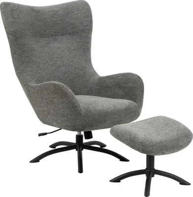 Image de Talgarth Fauteuil relax avec tabouret, anthracite.