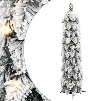 Obrázok produktu pre Umelý osvetlený vianočný stromček so 45 LED a snehom 90 cm