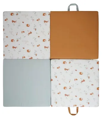Produktbild von Krabbeldecke – Aktivitätsmatte – Spielteppich für Babys – Motorikmatte – Bodenmatte für Babys – Multifunktional 3-in-1 – 120 x 120 cm