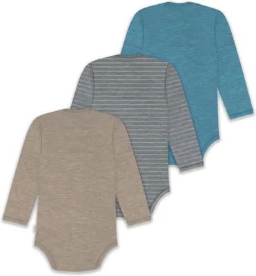 Produktbild von normani 3er Pack Baby Merino Body Langarm