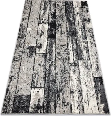 Image de Tapis LISBOA 27211356 planche, parquet le rectangle gris gris 120x170 cm
