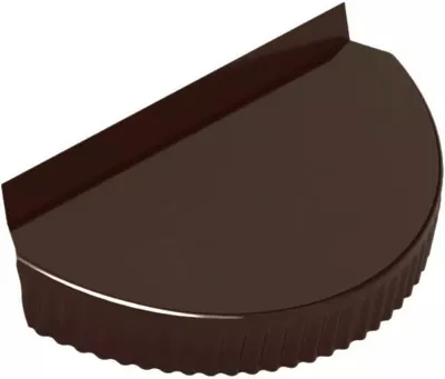 Produktbild von Roofart Firstabschluß Halbrund passend für das Dachpfannenprofil in Ziegeloptik Braun RAL 8019