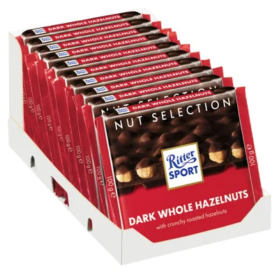 Produktbild von Ritter Sport pure ganze Haselnuss (10x 100gr)