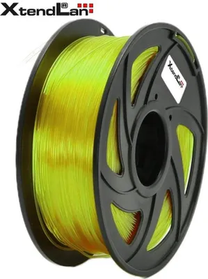 Produktbild von XtendLAN PETG filament 1,75mm průhledný žlutý 1kg