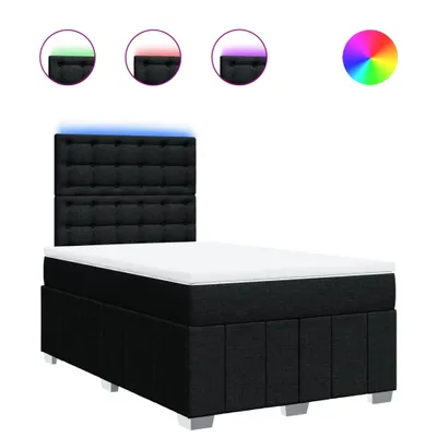 Produktbild von vidaXL Boxspringbett mit Matratze Schwarz 120x190 cm Stoff