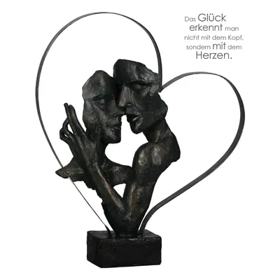 Zdjęcie produktu dla Gilde Skulptur, Herz, "Essential", Paarmotiv, Metall, Poly, bronzefarben, VE 1, L. 9.5 cm, B. 32 cm, H. 37 cm 89312 4001250893127